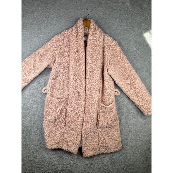 Natori pink blush fuzzy robe w/o belt sz small - Picture 1 of 4